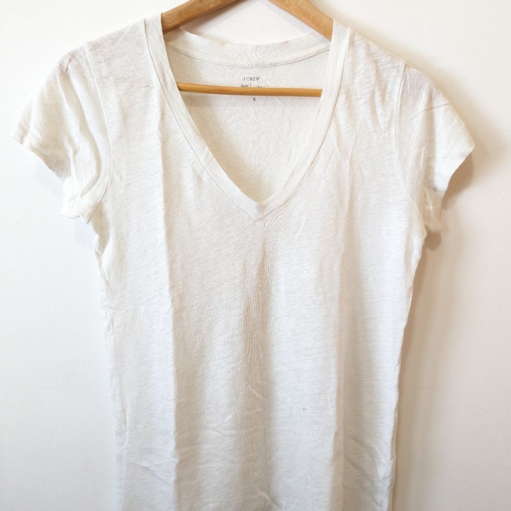 J. Crew 100% Linen White | Small